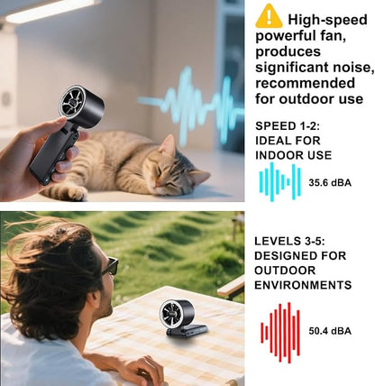 CAZOKASI Rechargeable Strong Wind Handheld Fan