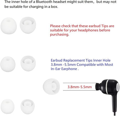 Earbud Tips Soft and Comfortable Headphone Ear Tips Ear Bud Replacement Pieces
