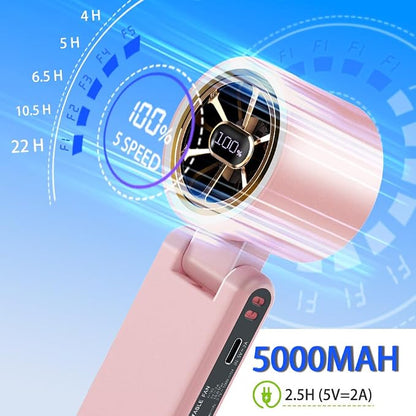 CAZOKASI Rechargeable Strong Wind Handheld Fan