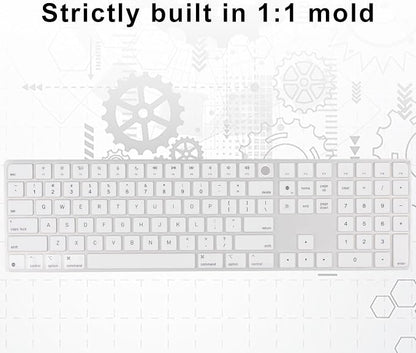 Allinside White Keyboard Cover for 2024 Mac Magic Keyboard