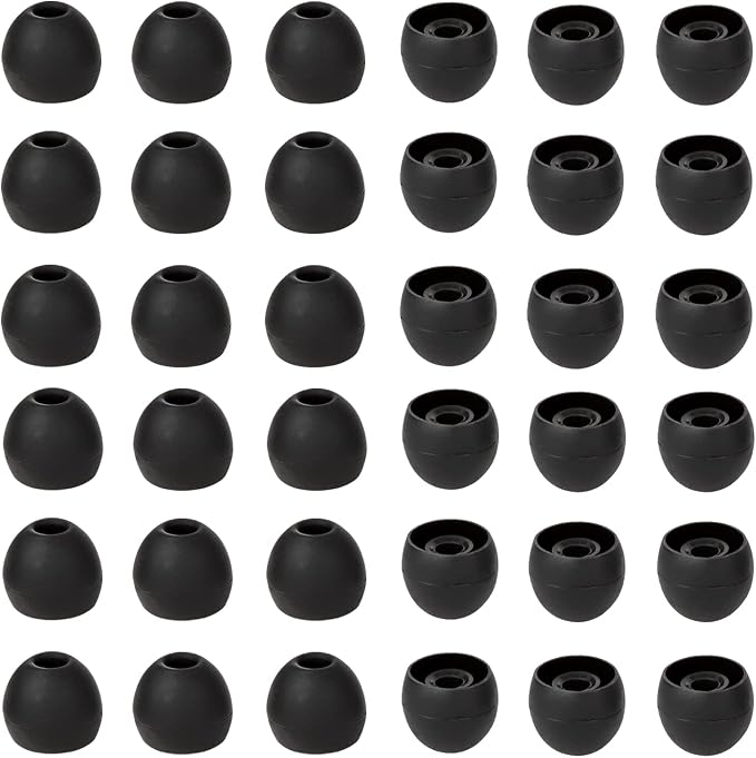 36 Pieces Medium Earbud Tips Soft and Comfortable Ear Bud Replacement Pieces