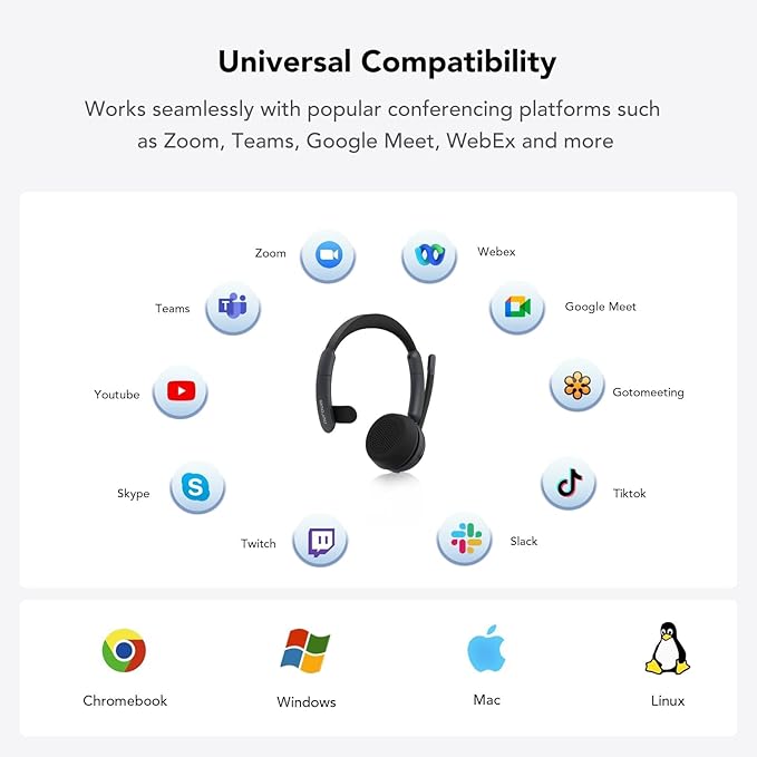 NUROUM HP31S Single Ear Wireless Headset