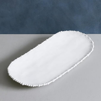 Beatriz Ball 2421 Alegria Melamine Oval Tray, Large, White