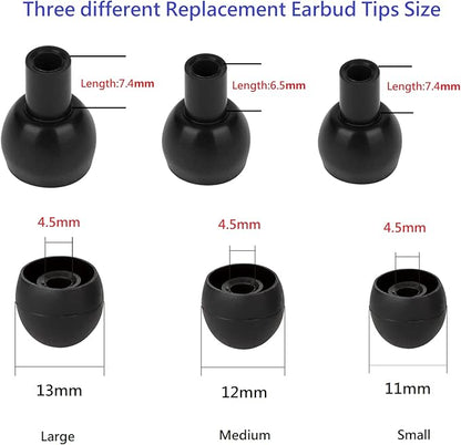 36 Pieces Medium Earbud Tips Soft and Comfortable Ear Bud Replacement Pieces