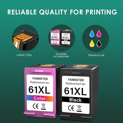 61XL 61 XL Ink Cartridges High Yield Replacement