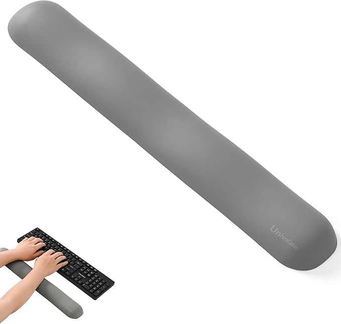 UnivoColors Design-Wave Keyboard Wrist Rest, Artificial Sheepskin+Memory