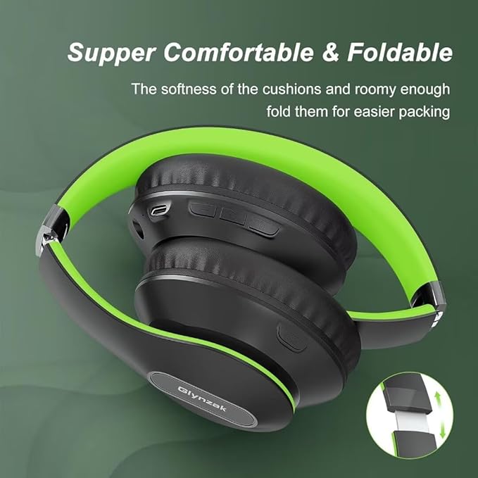 Wireless Bluetooth Headphones Over Ear, 65H Playtime HiFi Stereo Headset