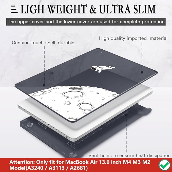 CISSOOK Case Compatible with MacBook Air 13.6 Inch 2022 2024 2025 Release Model