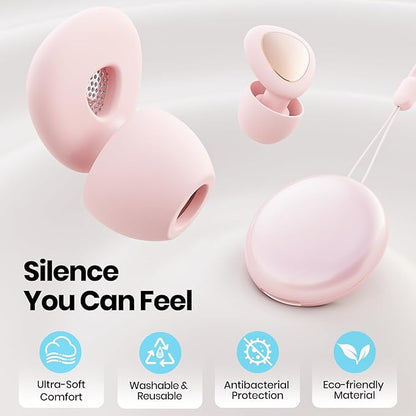 Ear Plugs for Sleeping Noise Cancelling, 45dB Reusable Silicone Ear Plugs for