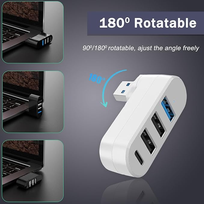 VIENON 4-Port USB 3.0 Hub, USB Splitter