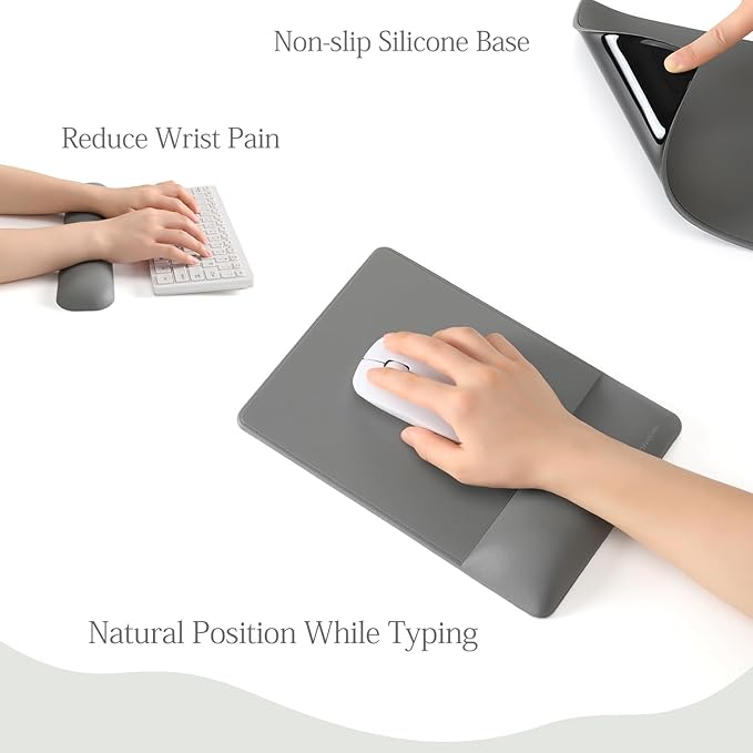 UnivoColors Design-Wave Set of Keyboad Wrist Rest & Mouce Pad, Artificial