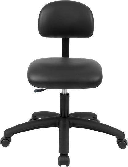 Chair Master FSS Series Square seat Tall (17"-22") seat Height Chair. Vinyl-for Office, Garage, Desk, Shop, Computer, Doctor, Medical, Easy to Clean! NO Footring (Black, Low Table Height)
