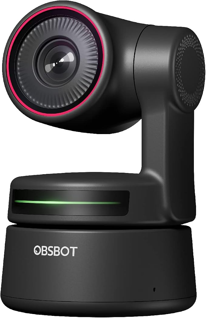 OBSBOT Tiny PTZ 4K Webcam, AI Powered Framing & Autofocus, 4K Video Conference