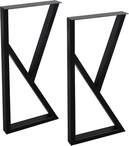 MBQQ Furniture Legs 35" Height 15" Wide Rustic Decory K-Shape Table Legs,Heavy Duty Metal Desk Legs,Dining Table Legs,Industrial Modern, DIY Iron Bench Legs