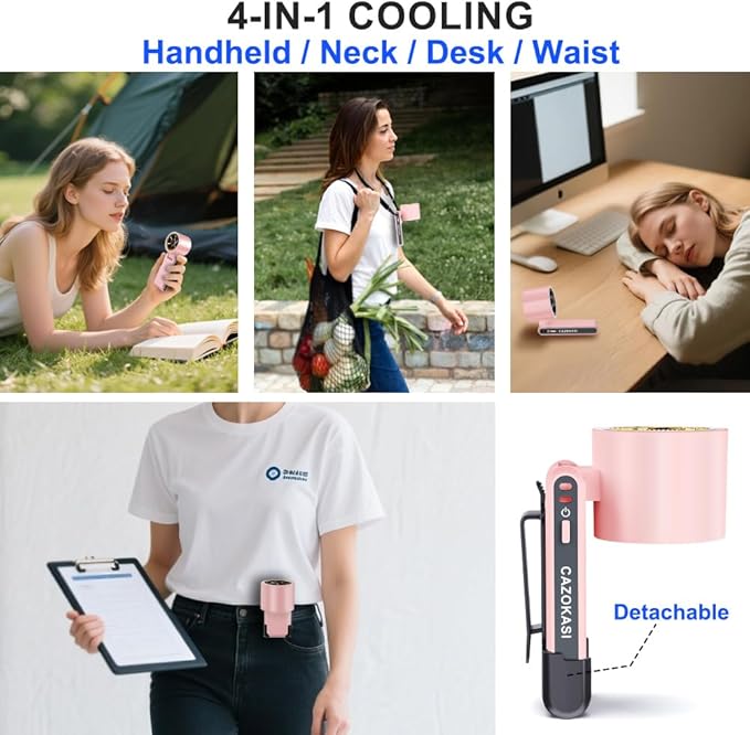CAZOKASI Rechargeable Strong Wind Handheld Fan