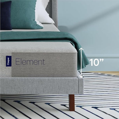 Casper Sleep Element, Medium Firm Twin Mattress - Memory Foam + Support - 100-Night Trial - CertiPUR-US Mattress, Grey