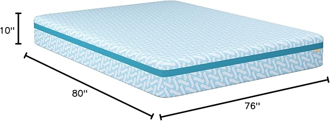 Simmons Blue Dream Gel Memory Foam Mattress - King Size Mattress - 10 Inch Medium Firmness Bed in a Box - CertiPUR-US Certified - Pressure Relief & Motion Separation - Restful Sleep & Comfort
