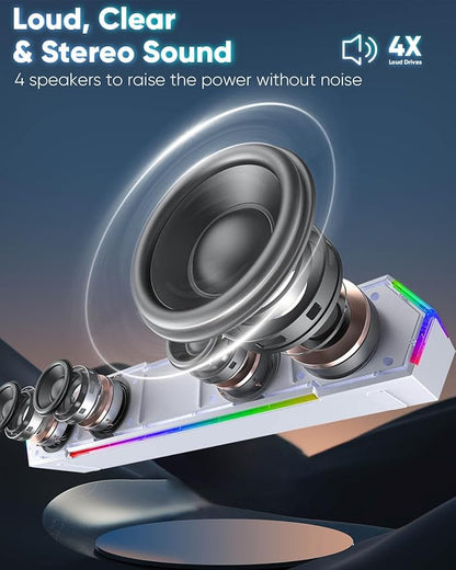 LENRUE G11 Computer Speakers for Desktop, Touch Lights PC Speakers