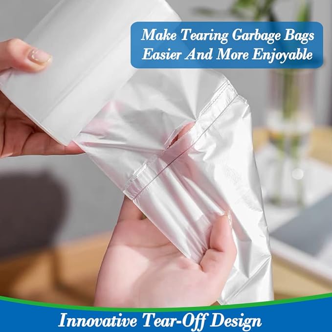 1 Gallon 140 pcs Small Clear Trash Bags, Strong 0.8 Gallon 1 Gallon 1.2 Gallon