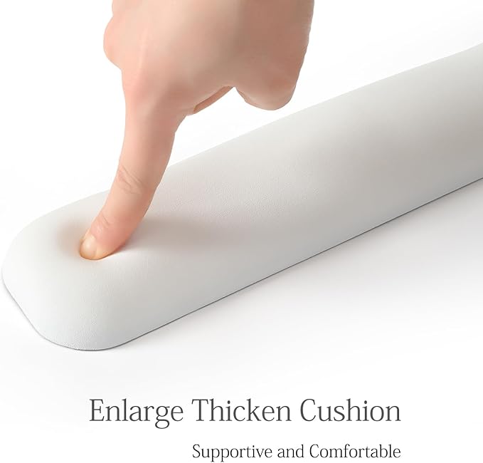 UnivoColors Design-Wave Keyboard Wrist Rest, Artificial Sheepskin+Memory