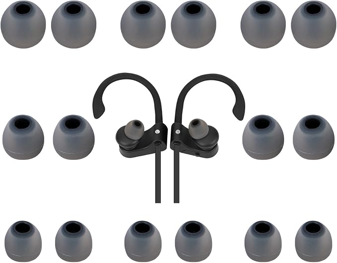 Earbud Tips Ear Bud Tips Soft Anti Slip Washable and Reusable Silicone