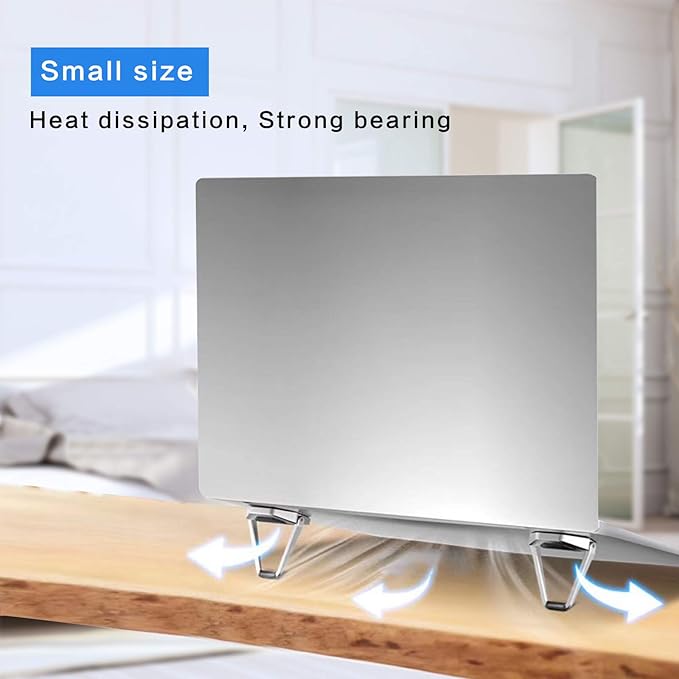 Laptop Stand Portable, Zinc Alloy Laptop Mini Stand, Laptop Riser Invisible