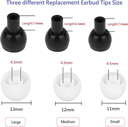 36 Pieces Medium Earbud Tips Soft and Comfortable Ear Bud Replacement Pieces