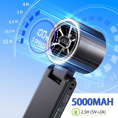 CAZOKASI Rechargeable Strong Wind Handheld Fan