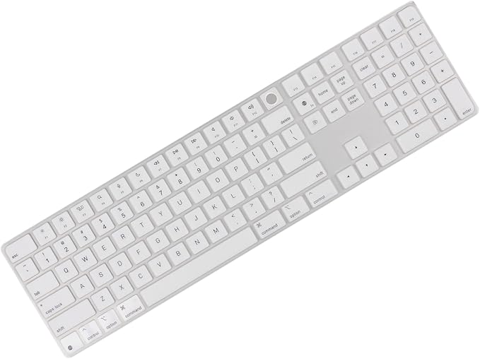 Allinside White Keyboard Cover for 2024 Mac Magic Keyboard