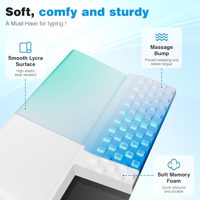 Ospelelf Ergonomic Keyboard Wrist Rest Pad Comfortable Keyboard Stand Riser