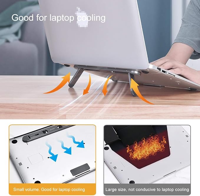 Laptop Stand for Desk, Laptop Cooling Stand, Keyboard Riser, Ergonomic Laptops