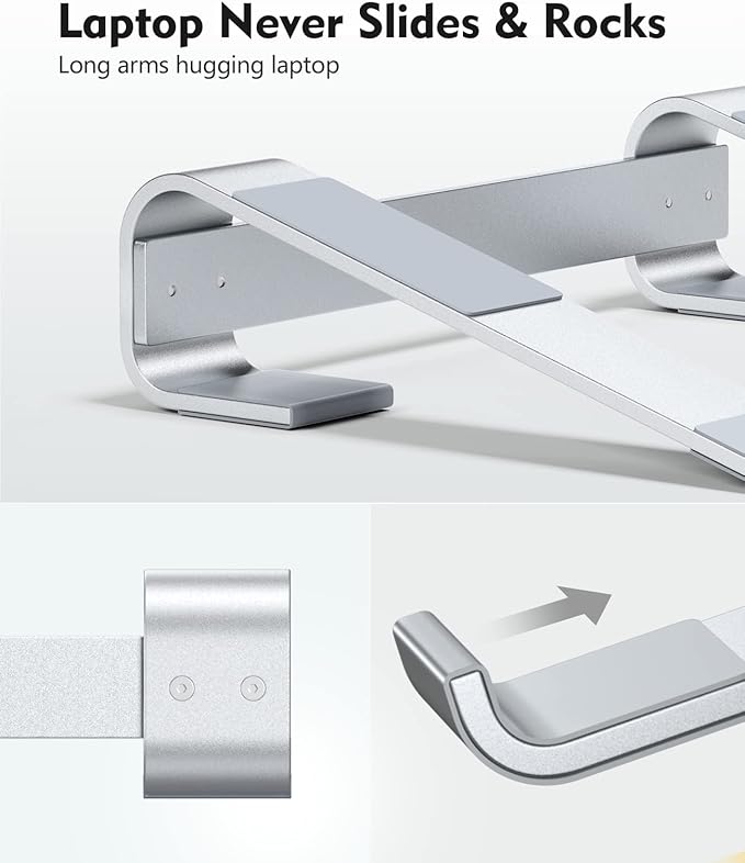 SOQOOL Laptop Stand for Desk, Computer Stand Riser for Desk, Ventilated