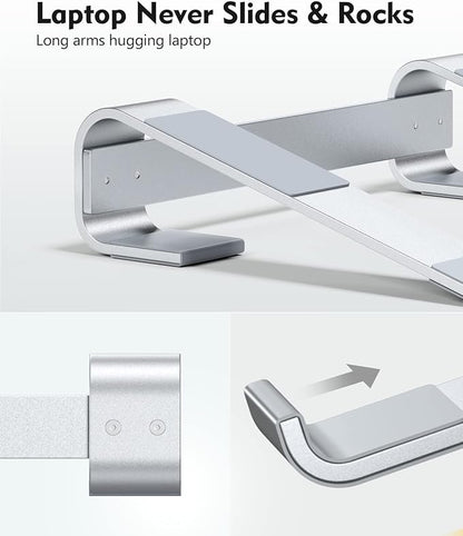 SOQOOL Laptop Stand for Desk, Computer Stand Riser for Desk, Ventilated