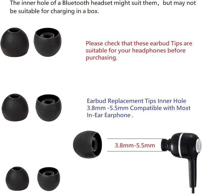 Silicone Earbud Replacement Tips Earbud Tips Ear Bud Covers
