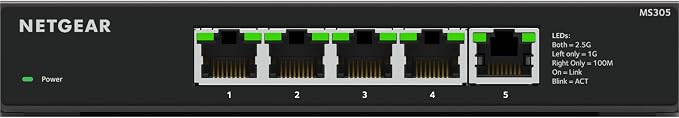 NETGEAR 5-Port Multi-Gigabit Ethernet Unmanaged Essentials Network Switch -
