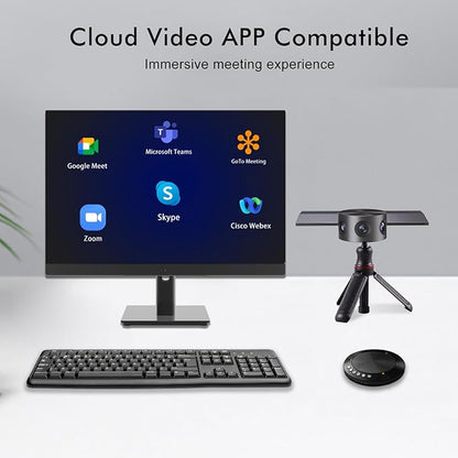Panoramic 180° Video Camera, Immersive Video Conference Experience, both