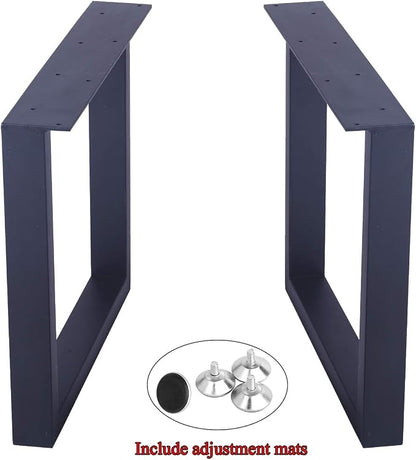 MBQQ Furniture Legs 15.7”Height 17.7”Wide Rustic Decory Square Tube Table Legs,Heavy Duty Metal Desk Legs,Dining Table Legs,Industrial Modern, DIY Iron Bench Legs