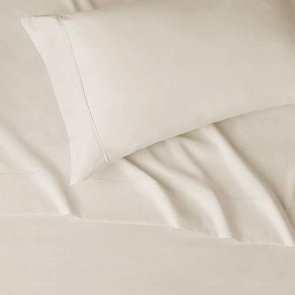 Amazon Basics Lightweight Super Soft Easy Care Comfortable Microfiber 3 Piece Bed Sheet Set with 14-Inch Deep Pockets, Twin XL, Beige, Solid