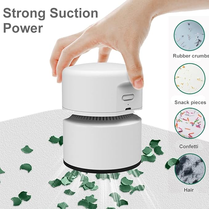 ODISTAR Desktop Vacuum Cleaner, Mini Table dust Sweeper Energy Saving