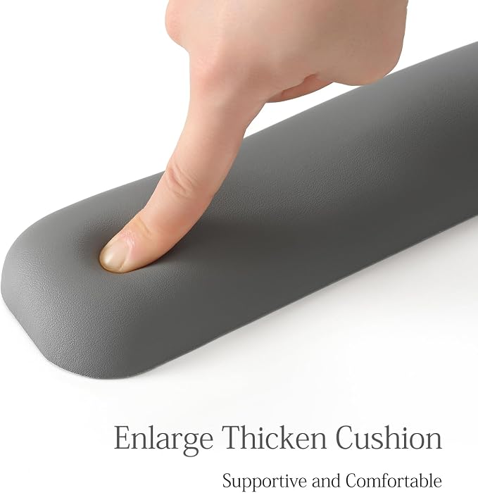 UnivoColors Design-Wave Keyboard Wrist Rest, Artificial Sheepskin+Memory