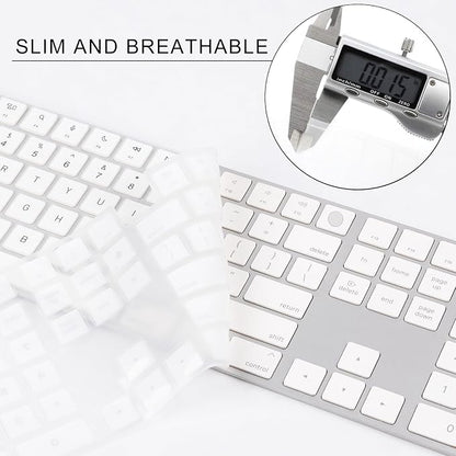 Allinside White Keyboard Cover for Mac Magic Keyboard