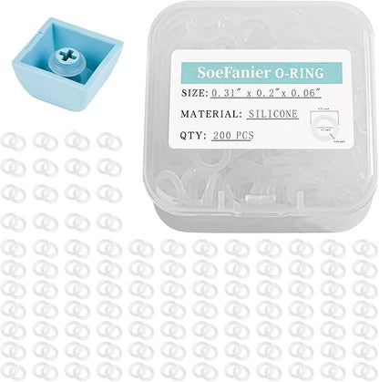 200Pcs Clear O-Ring Switch Dampeners Keycap