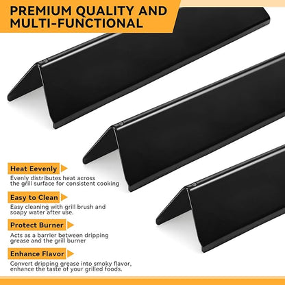 KifonMetals 15.3 Inch Porcelain-enameled Steel Flavorizer Bars for Weber Spirit I & II 200 Series, Spirit E210, S210, E220, S220, for Weber Spirit Grill Parts 7635, 3 PCS