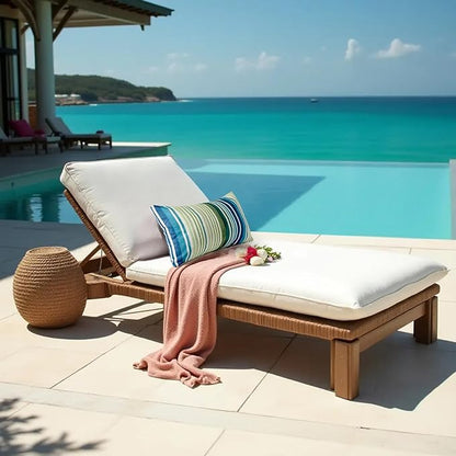 Pack of 2 12x20 Outdoor Pillows, Waterproof Throw Pillows with Inserts, Decorative Lumbar Pillows for Patio, Garden, Couch, Furniture, Sofa, Bed, Living Room(Stripe Blue Green)