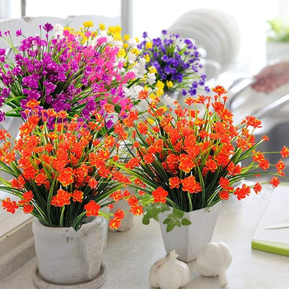 10 Bundles Artificial Daffodil Outdoors Flowers (Orange)