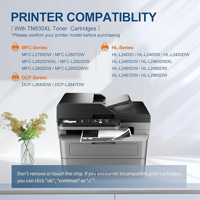 TN830XL Toner Cartridge Replacement