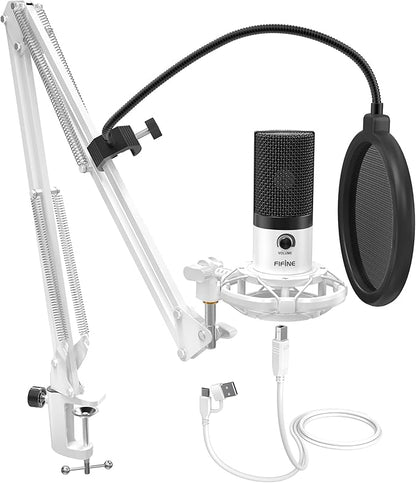 FIFINE USB Recording Microphone Kit, Studio Condenser Microphone