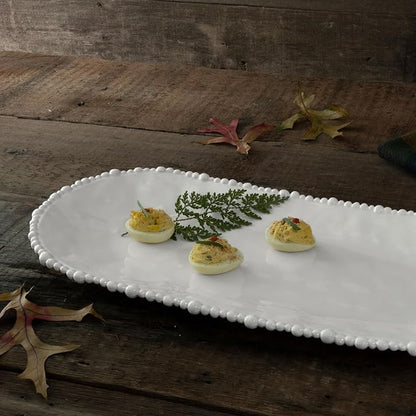 Beatriz Ball 2421 Alegria Melamine Oval Tray, Large, White