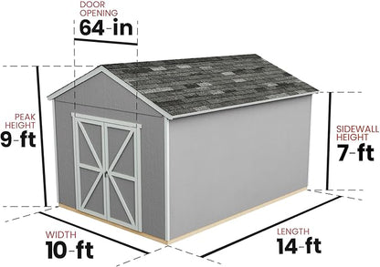 Handy Home Products Rookwood 10x14 Do-It-Yourself Wooden Storage Shed with Floor No Color