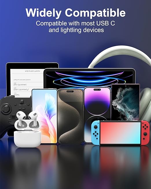 ZBF 100W USB C Magnetic Charging Cable, 2 in 1 Charger Cable